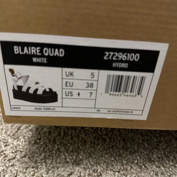 Dr. Martens Women’s Black and White Sandals - Picture 5 of 7